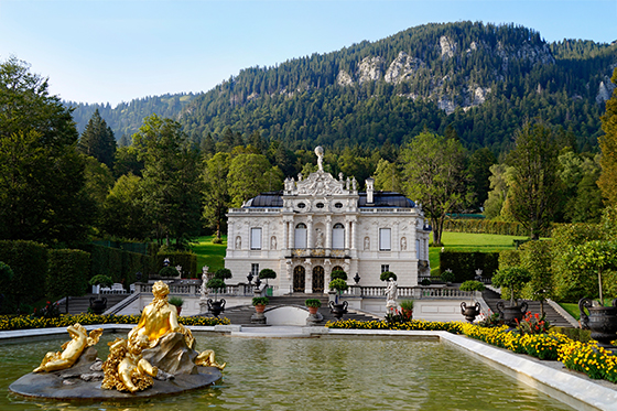Linderhof Palace in Bavaria Germany.